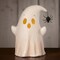 Bethany Lowe Halloween: Luminary Boo Ghost with Spider Figurine